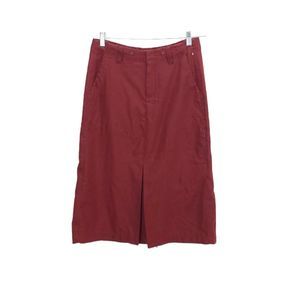 PATAGONIA Maroon Athletic Outdoor Trail Pocket Midi Skirt